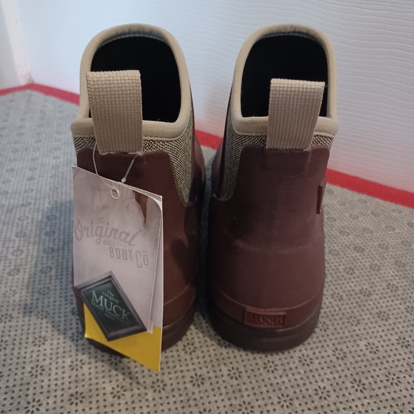 Muck Boots Ankle Boots Size 10 Rum Raisin/Tweed Herringbone bioDEWIX Dry New - Picture 3 of 17